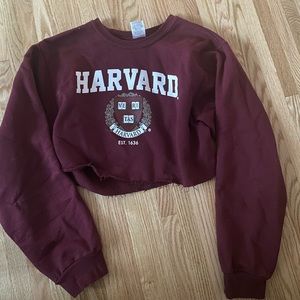HARVARD CROPPED SWEATSHIRT